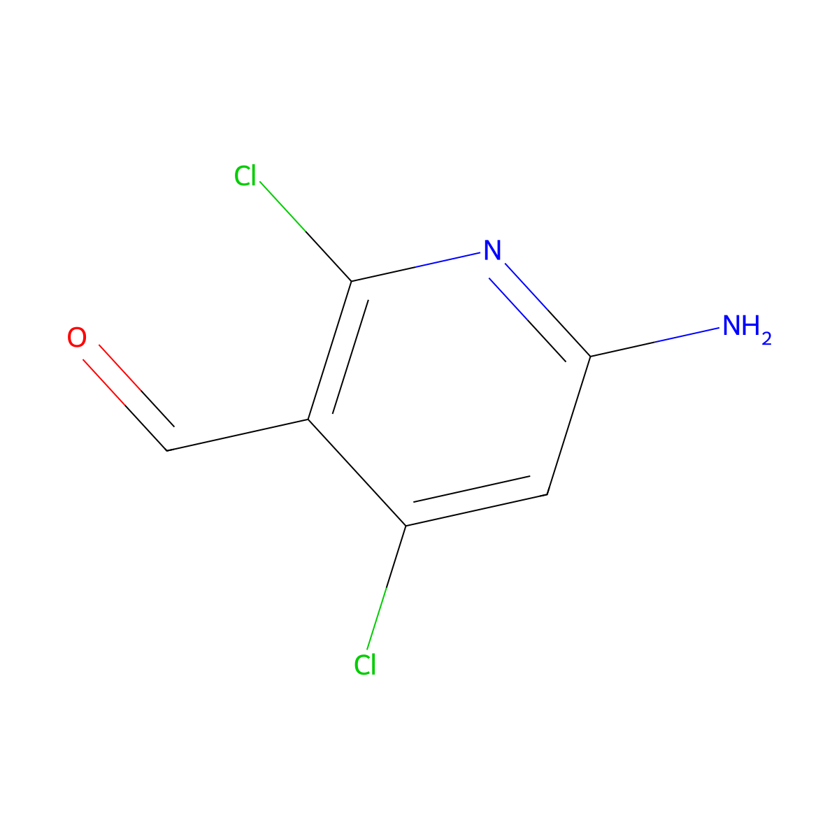 6-Amino-2,4-dichloropyridine-3-carbaldehyde molecular structure, CAS 2757911-91-2