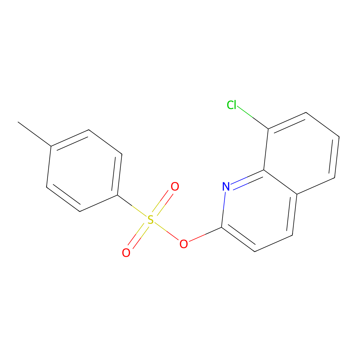 8-Chloroquinolin-2-yl 4-methylbenzene-1-sulfonate molecular structure, CAS 2757911-94-5