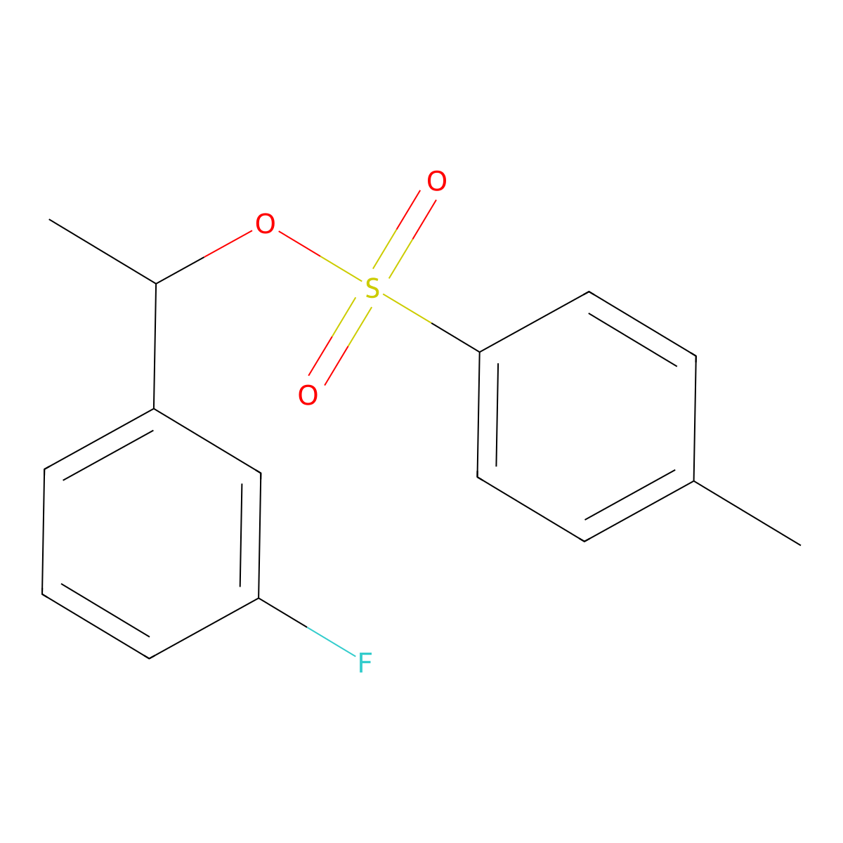 1-(3-Fluorophenyl)ethyl 4-methylbenzene-1-sulfonate molecular structure, CAS 2757912-13-1