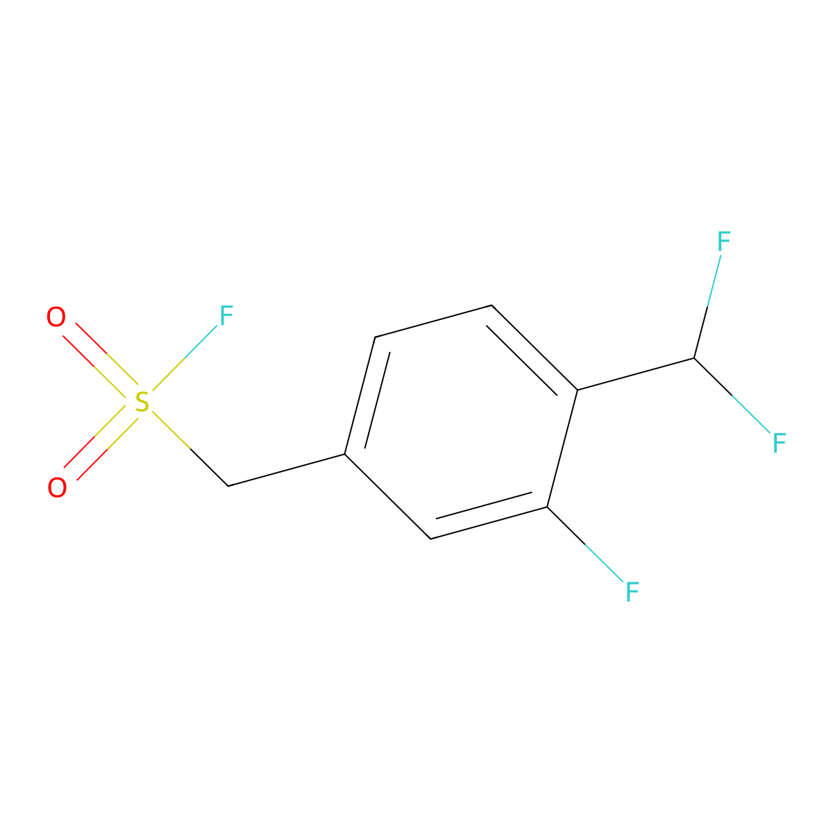 [4-(Difluoromethyl)-3-fluorophenyl]methanesulfonyl fluoride molecular structure, CAS 2757912-28-8