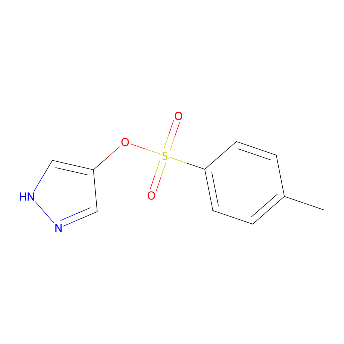 1H-pyrazol-4-yl 4-methylbenzene-1-sulfonate molecular structure, CAS 2757912-32-4