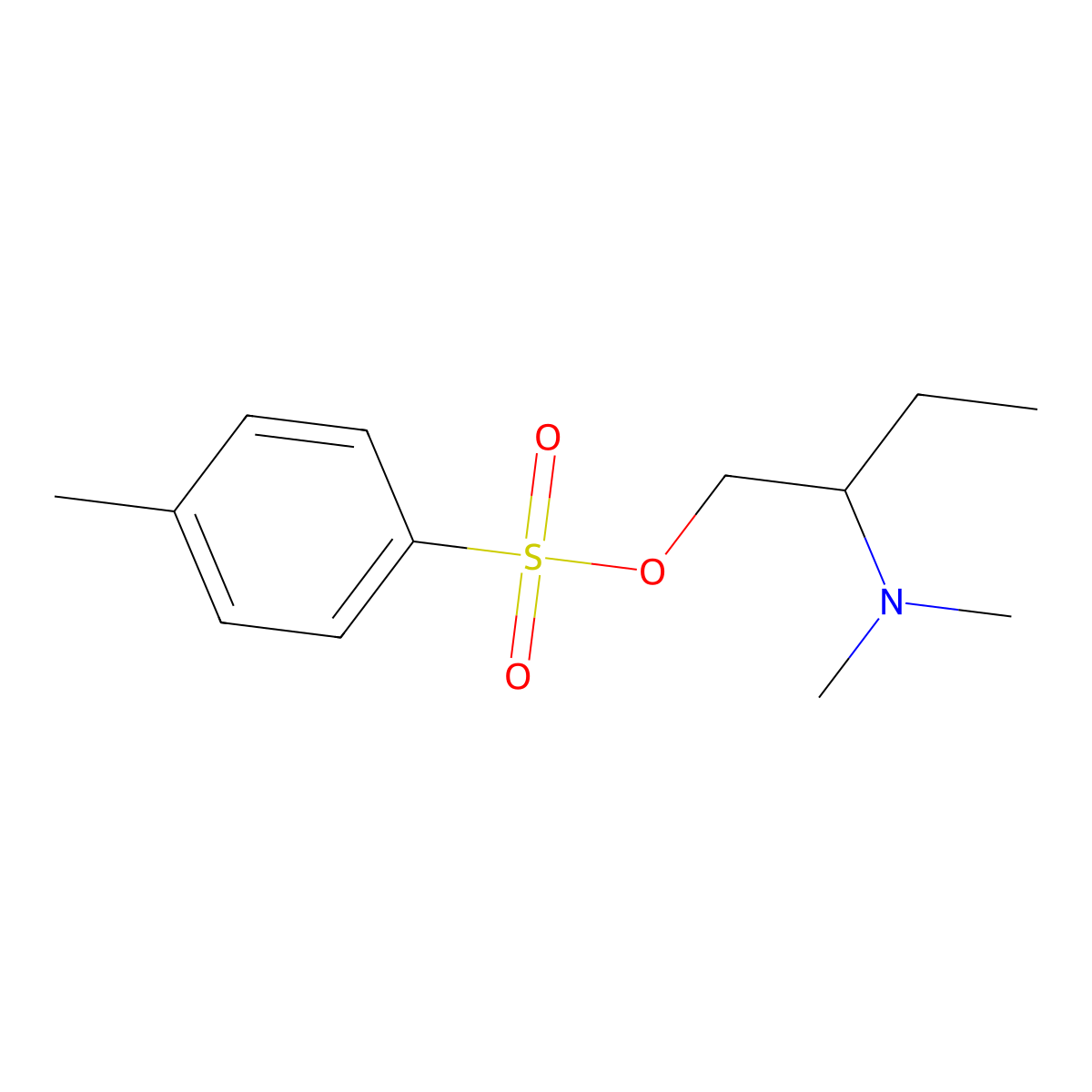 2-(Dimethylamino)butyl 4-methylbenzene-1-sulfonate molecular structure, CAS 2757912-40-4