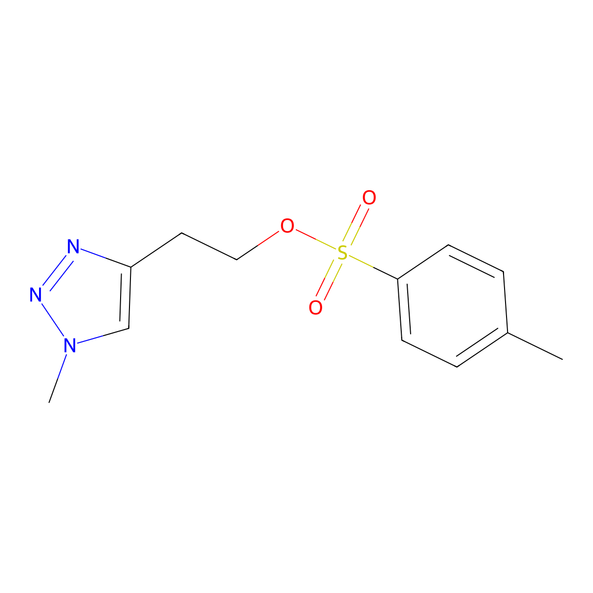 2-(1-methyl-1H-1,2,3-triazol-4-yl)ethyl 4-methylbenzene-1-sulfonate molecular structure, CAS 2757912-42-6
