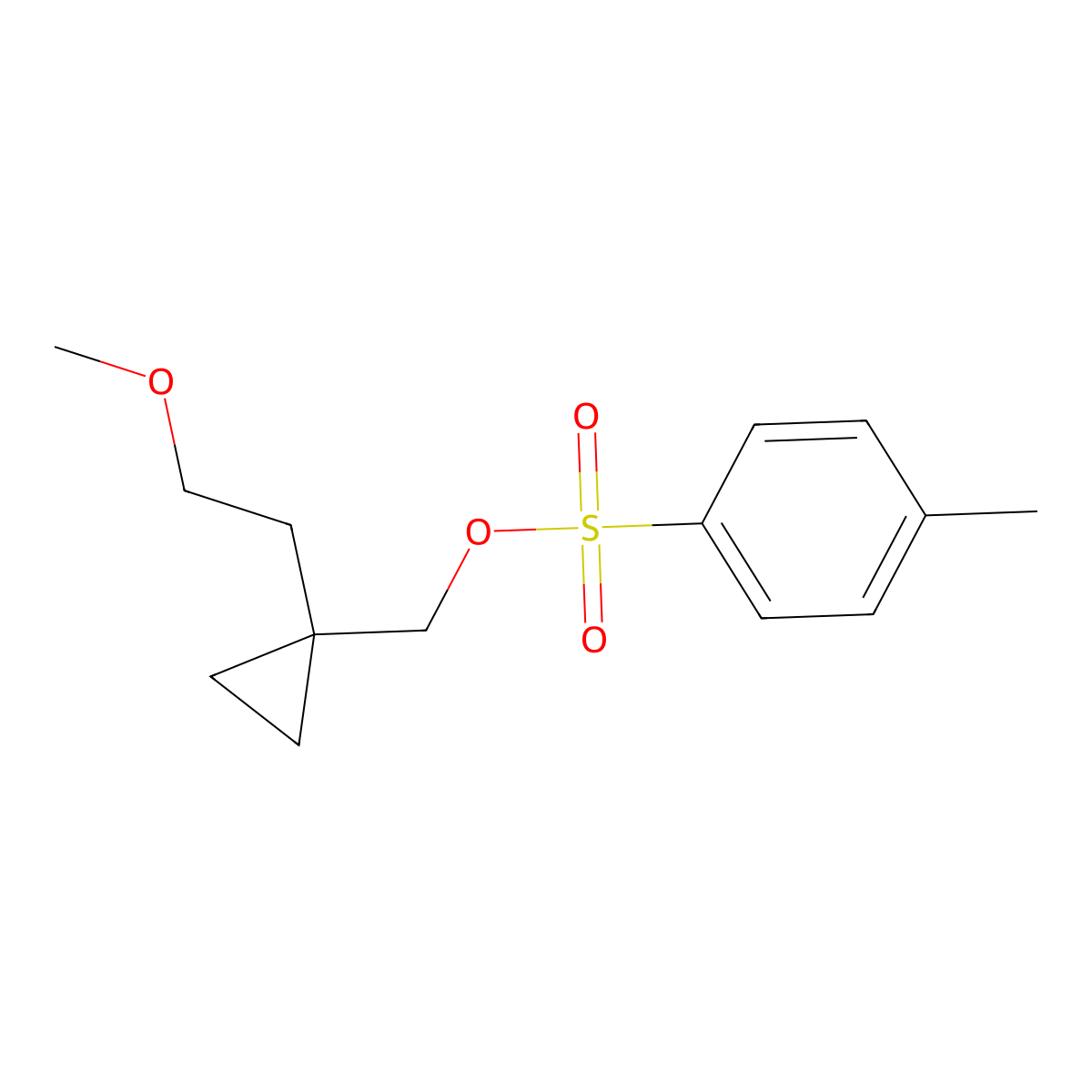 [1-(2-Methoxyethyl)cyclopropyl]methyl 4-methylbenzene-1-sulfonate molecular structure, CAS 2757912-43-7