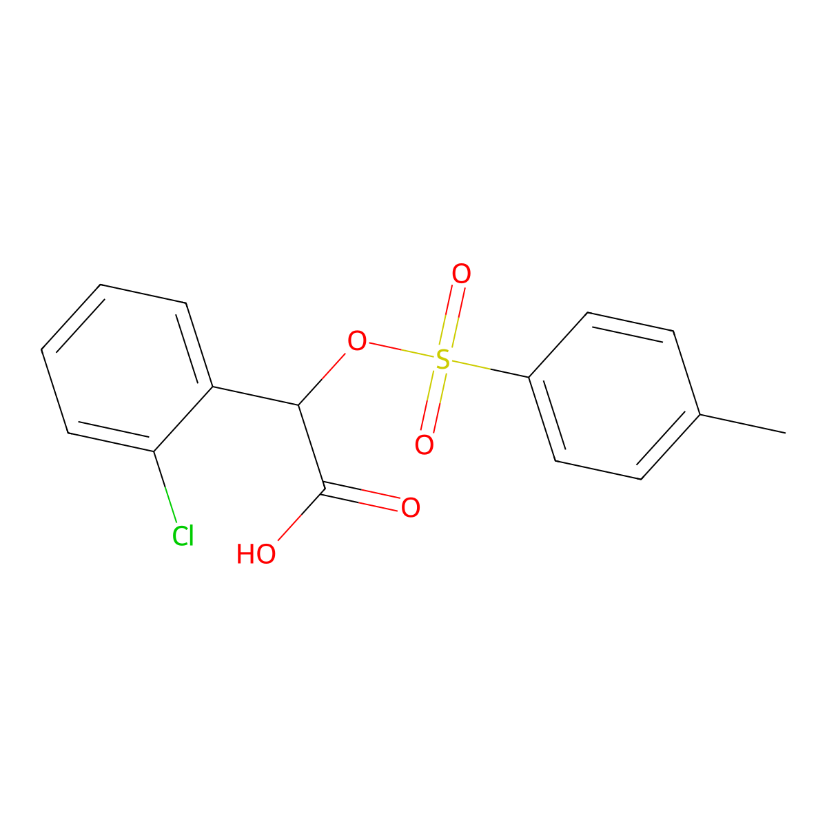 2-(2-Chlorophenyl)-2-[(4-methylbenzenesulfonyl)oxy]acetic acid molecular structure, CAS 2757912-59-5