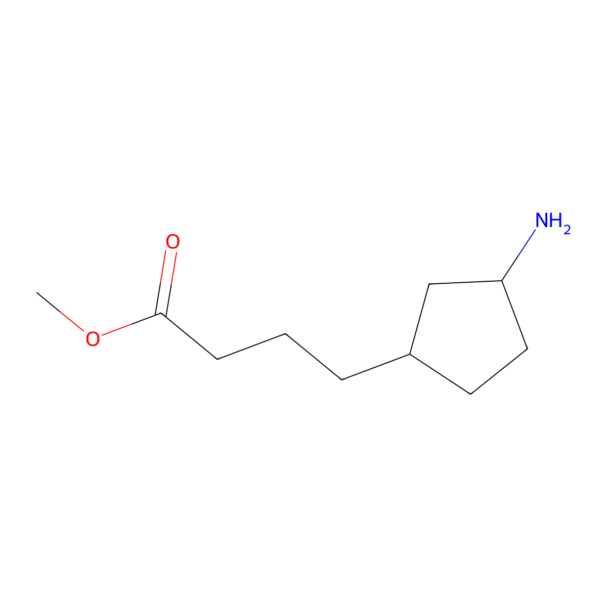 Methyl 4-(3-aminocyclopentyl)butanoate molecular structure, CAS 2757912-65-3