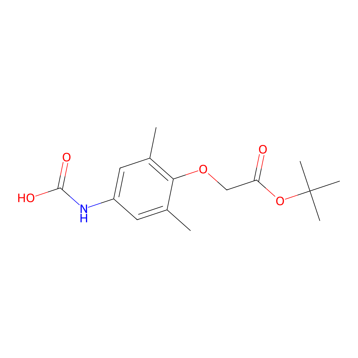 {4-[2-(Tert-butoxy)-2-oxoethoxy]-3,5-dimethylphenyl}carbamic acid molecular structure, CAS 2757912-69-7