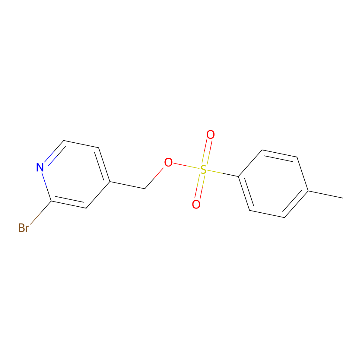 (2-Bromopyridin-4-yl)methyl 4-methylbenzene-1-sulfonate molecular structure, CAS 2757912-78-8
