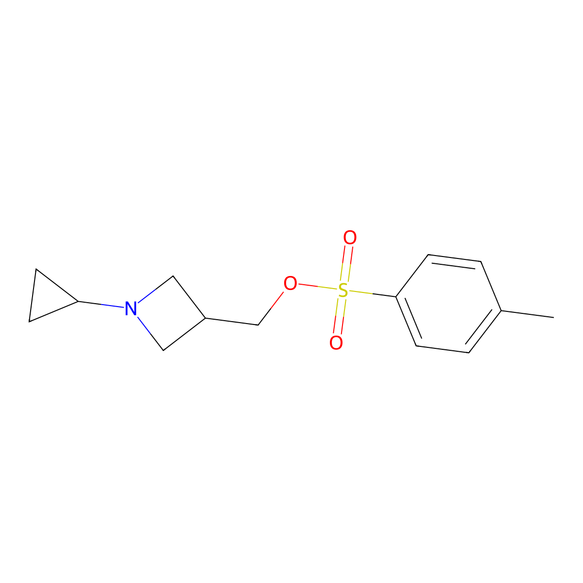 (1-Cyclopropylazetidin-3-yl)methyl 4-methylbenzene-1-sulfonate molecular structure, CAS 2757912-94-8
