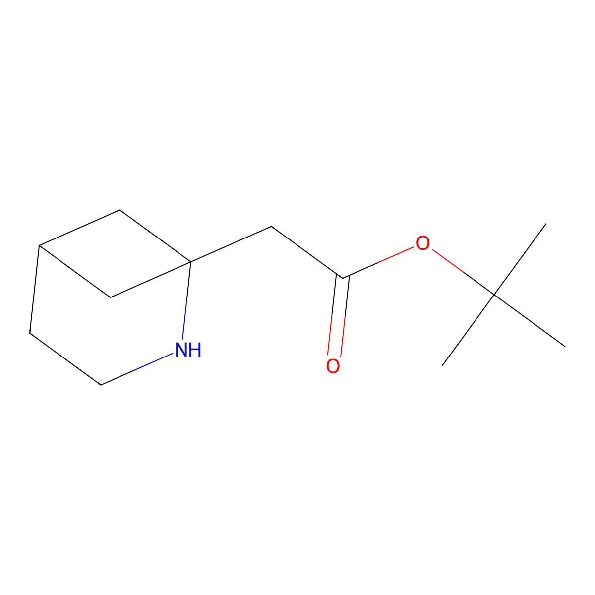 Tert-butyl 2-{2-azabicyclo[3.1.1]heptan-1-yl}acetate molecular structure, CAS 2757913-12-3