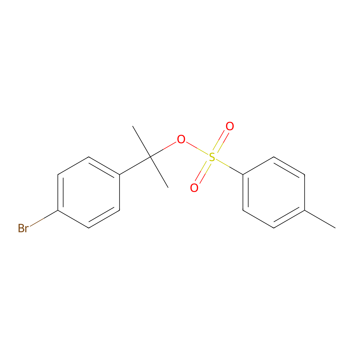 2-(4-Bromophenyl)propan-2-yl 4-methylbenzene-1-sulfonate molecular structure, CAS 2757913-14-5