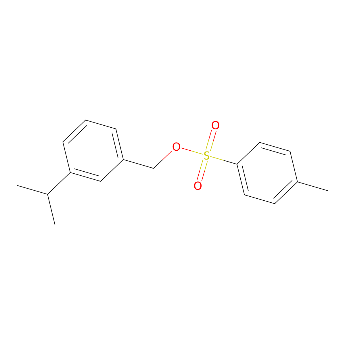 [3-(Propan-2-yl)phenyl]methyl 4-methylbenzene-1-sulfonate molecular structure, CAS 2757913-23-6