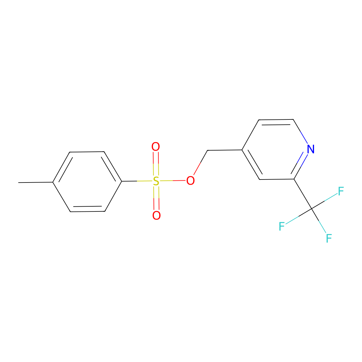 [2-(Trifluoromethyl)pyridin-4-yl]methyl 4-methylbenzene-1-sulfonate molecular structure, CAS 2757915-76-5