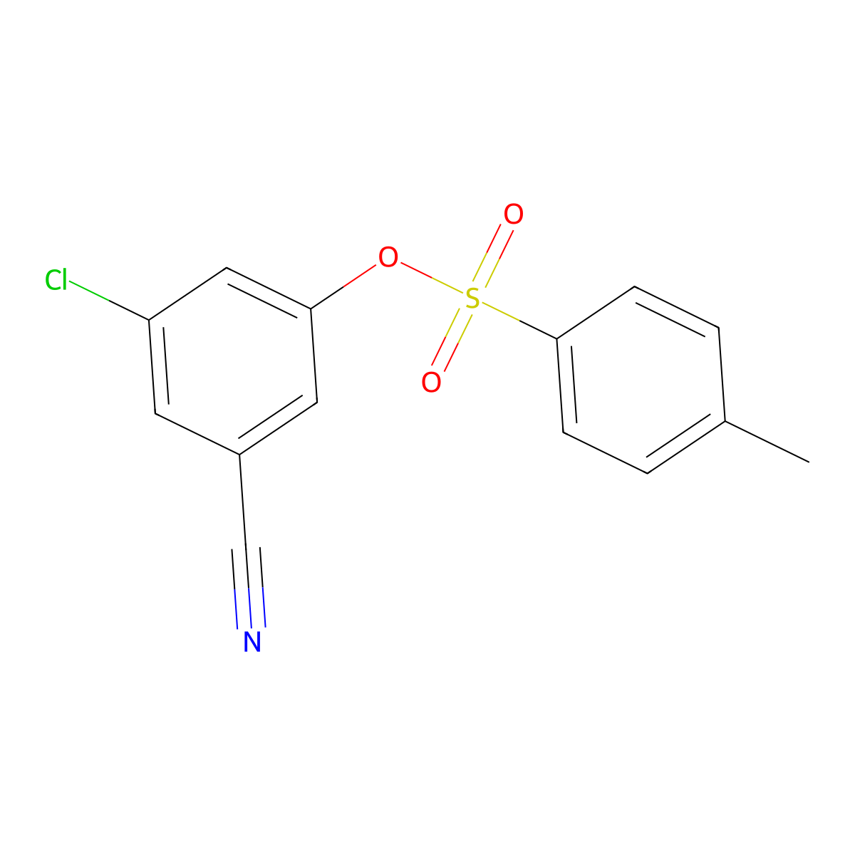 3-Chloro-5-cyanophenyl 4-methylbenzene-1-sulfonate molecular structure, CAS 2757915-77-6