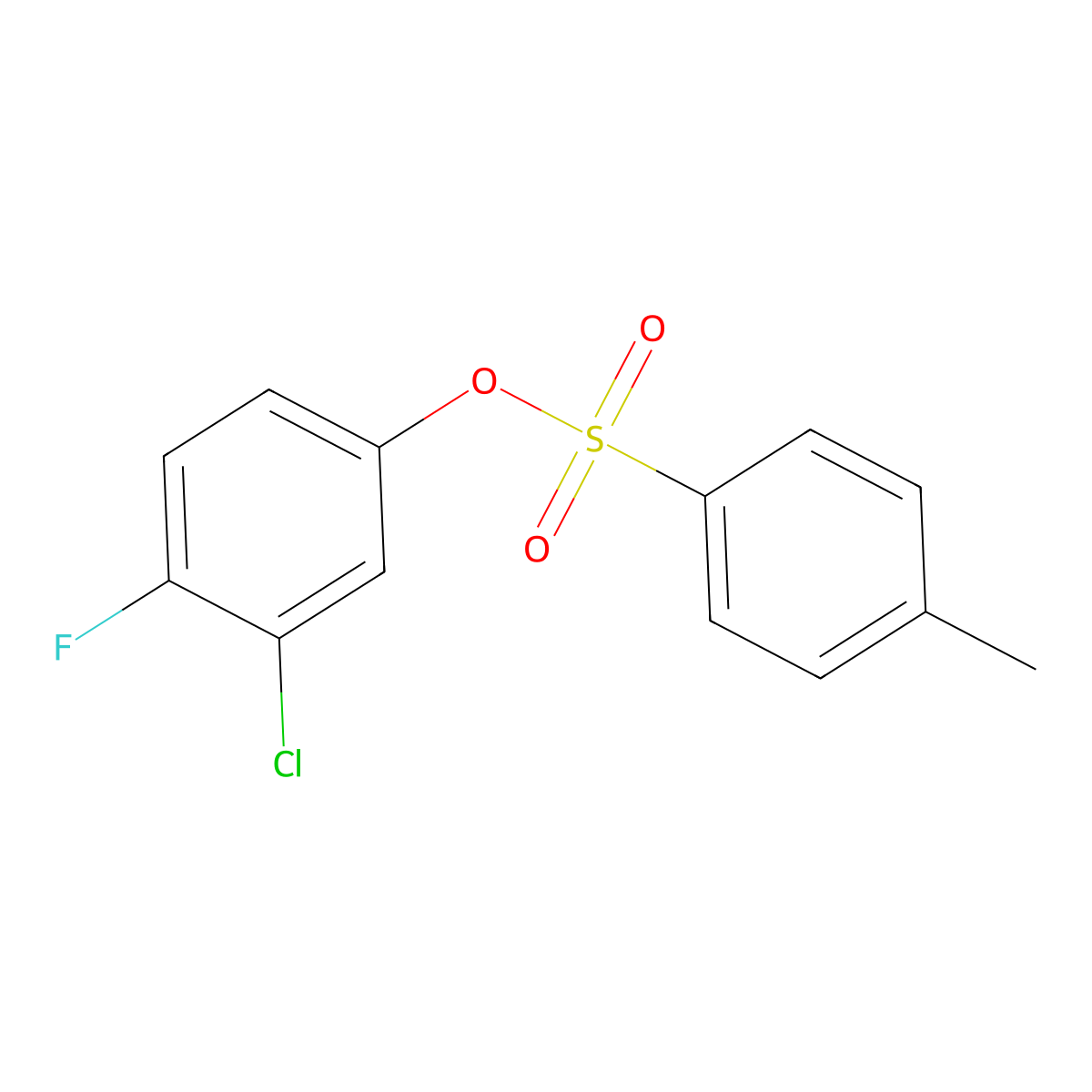 3-Chloro-4-fluorophenyl 4-methylbenzene-1-sulfonate molecular structure, CAS 2757915-80-1