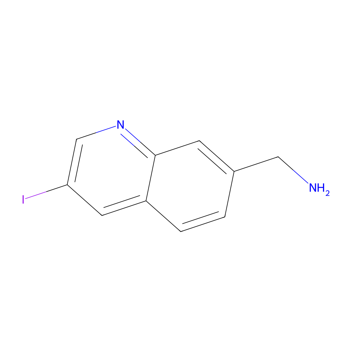 1-(3-Iodoquinolin-7-yl)methanamine molecular structure, CAS 2757915-88-9