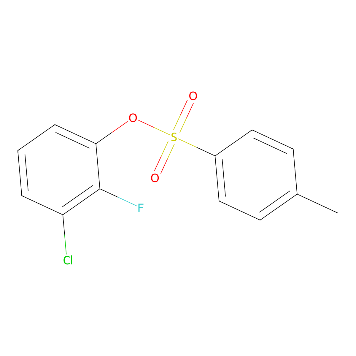 3-Chloro-2-fluorophenyl 4-methylbenzene-1-sulfonate molecular structure, CAS 2757915-90-3