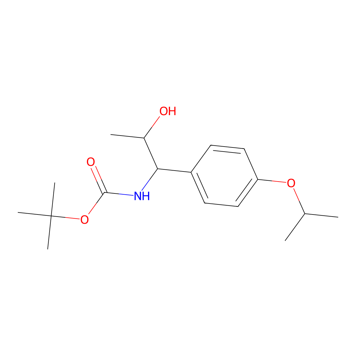 tert-butyl N-{2-hydroxy-1-[4-(propan-2-yloxy)phenyl]propyl}carbamate molecular structure, CAS 2757915-92-5