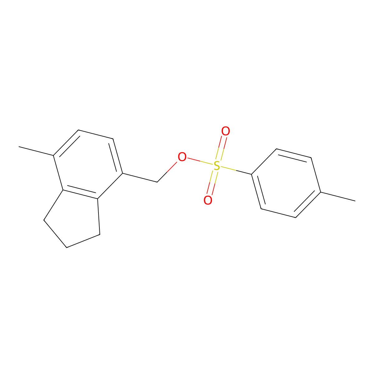 (7-methyl-2,3-dihydro-1H-inden-4-yl)methyl 4-methylbenzene-1-sulfonate molecular structure, CAS 2757915-94-7