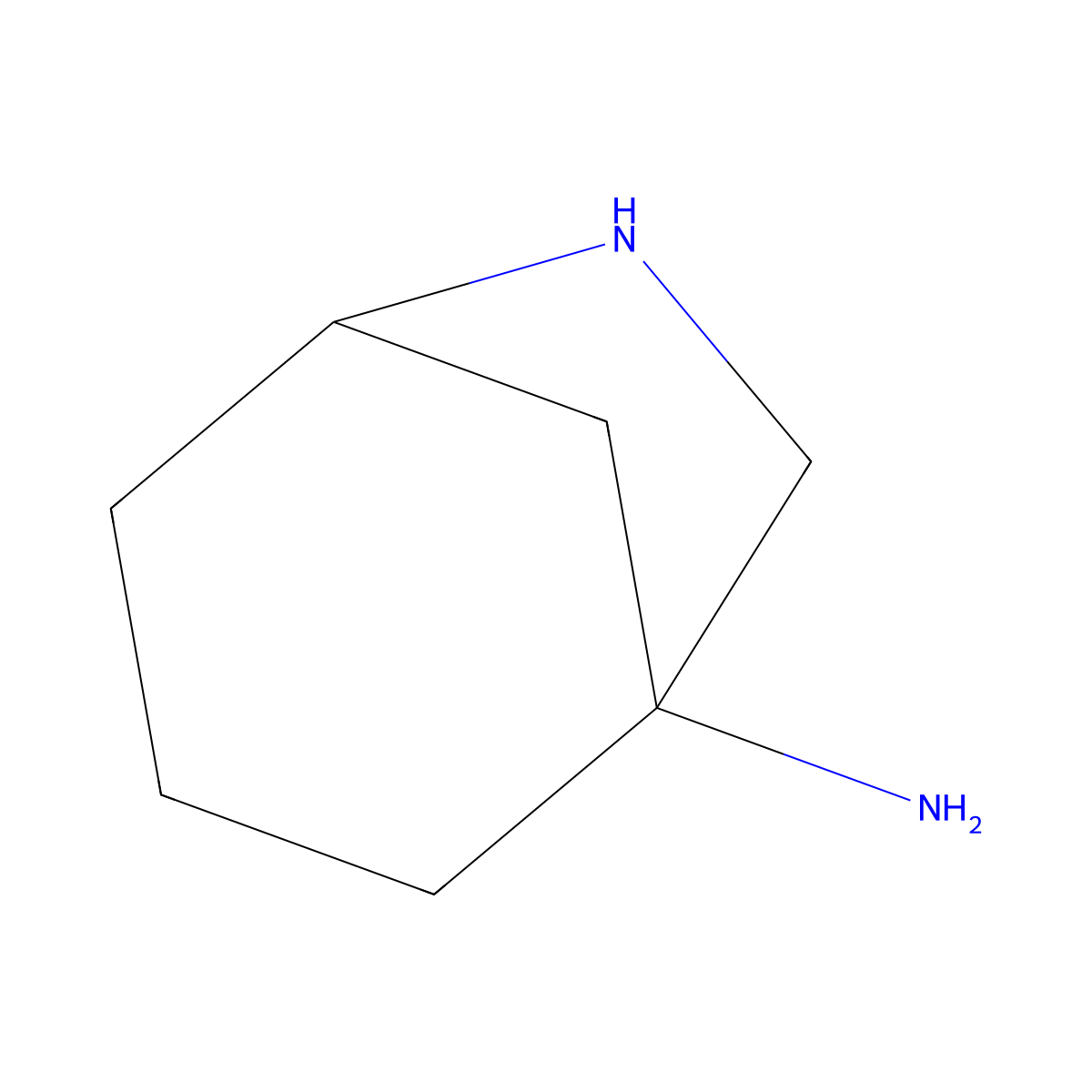 6-Azabicyclo[3.2.1]octan-1-amine molecular structure, CAS 2757915-98-1