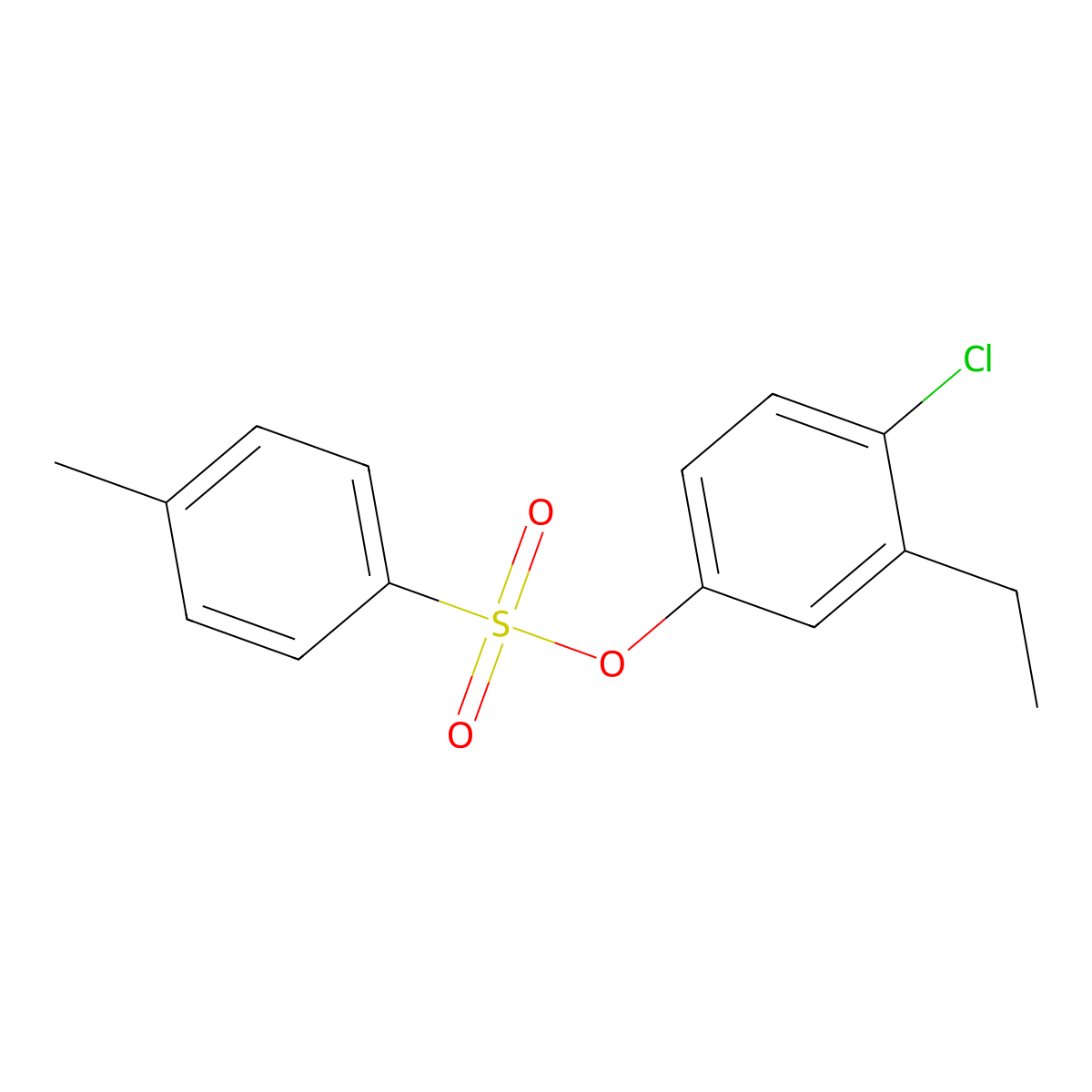 4-Chloro-3-ethylphenyl 4-methylbenzene-1-sulfonate molecular structure, CAS 2757916-02-0