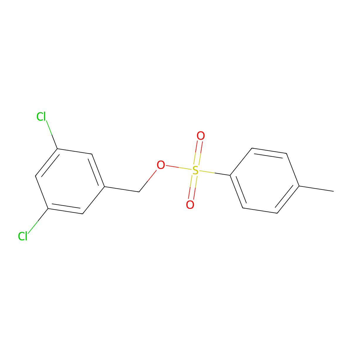 (3,5-Dichlorophenyl)methyl 4-methylbenzene-1-sulfonate molecular structure, CAS 2757916-05-3