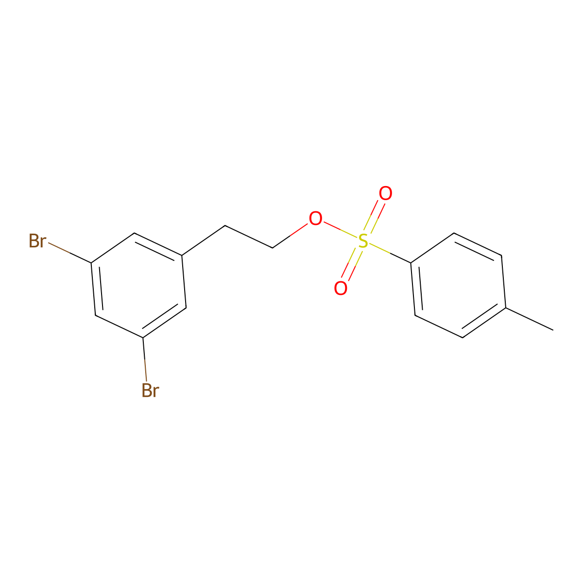 2-(3,5-Dibromophenyl)ethyl 4-methylbenzene-1-sulfonate molecular structure, CAS 2757916-06-4