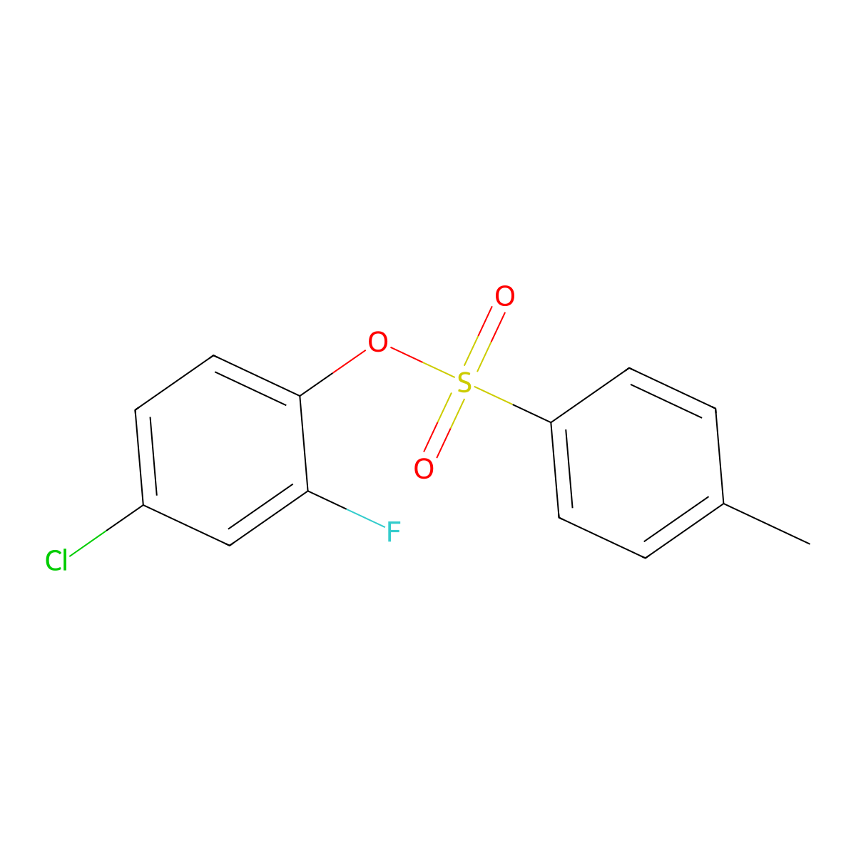 4-Chloro-2-fluorophenyl 4-methylbenzene-1-sulfonate molecular structure, CAS 2757916-07-5