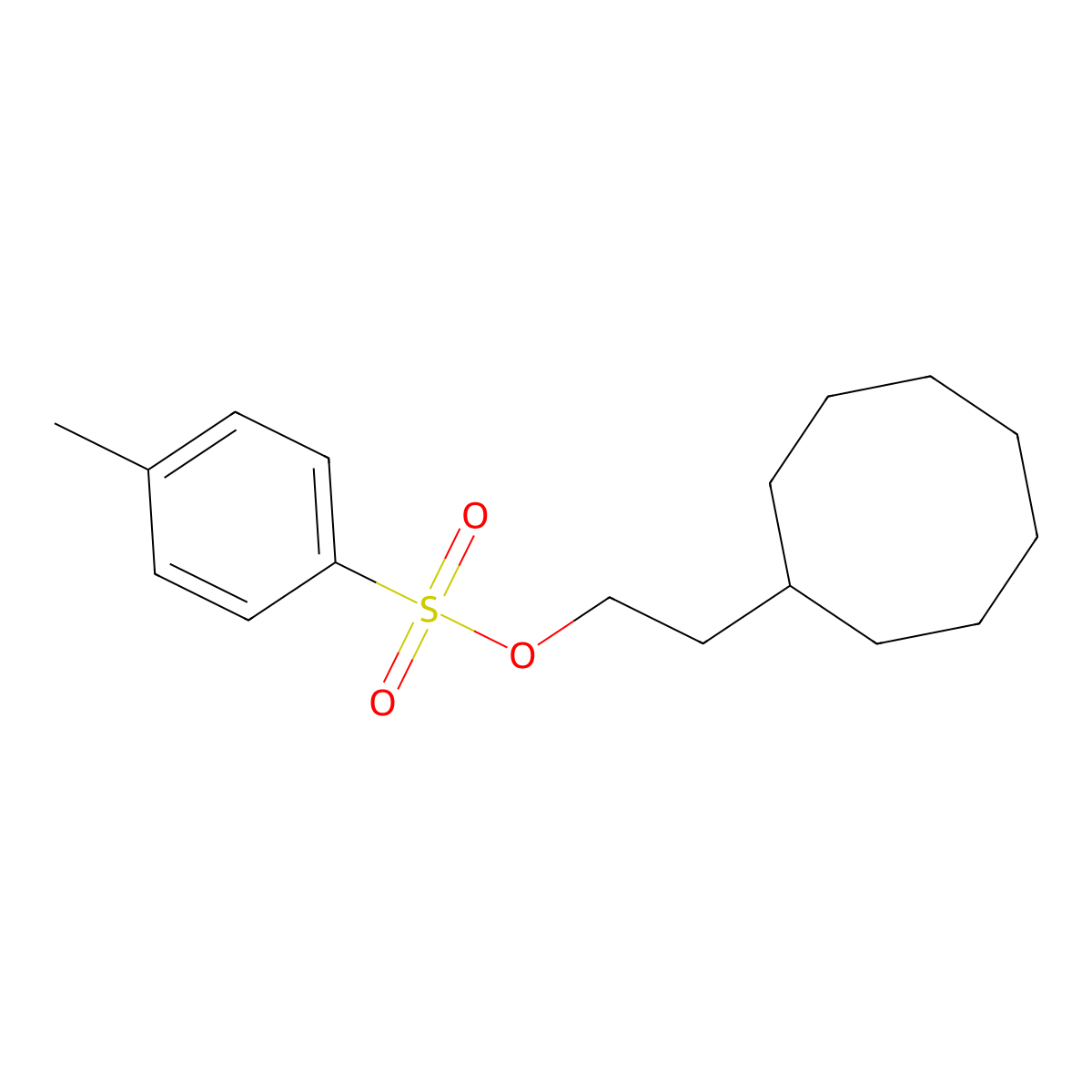 2-Cyclooctylethyl 4-methylbenzene-1-sulfonate molecular structure, CAS 2757916-14-4