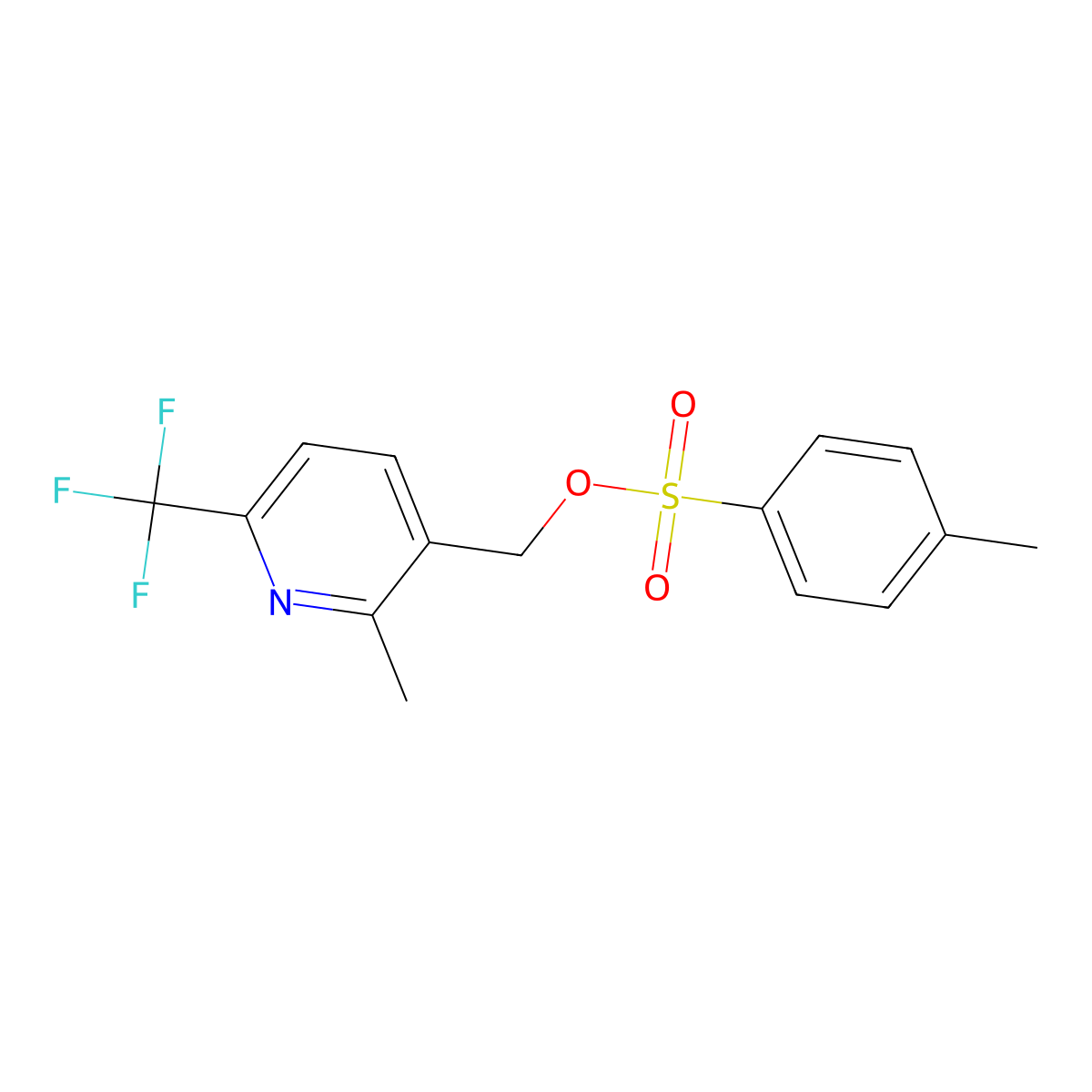 [2-Methyl-6-(trifluoromethyl)pyridin-3-yl]methyl 4-methylbenzene-1-sulfonate molecular structure, CAS 2757916-28-0