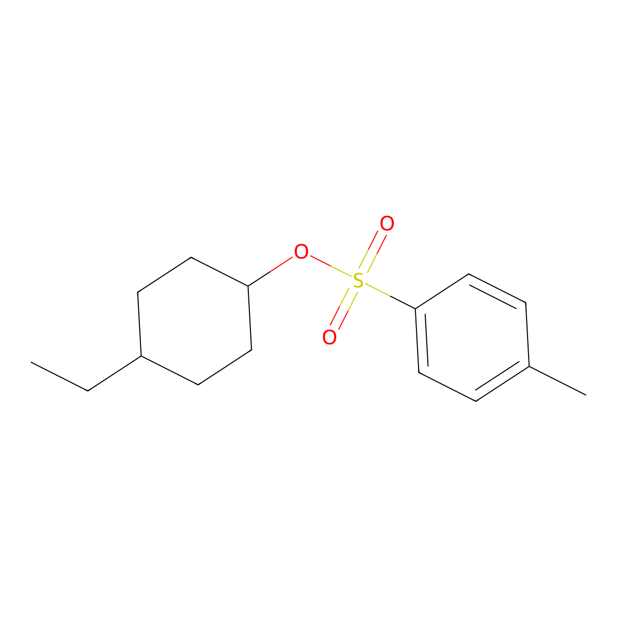 4-Ethylcyclohexyl 4-methylbenzene-1-sulfonate molecular structure, CAS 2757916-29-1