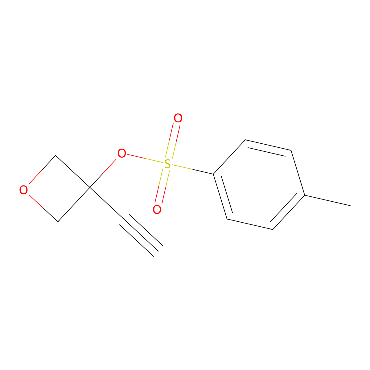 3-Ethynyloxetan-3-yl 4-methylbenzene-1-sulfonate molecular structure, CAS 2757916-30-4