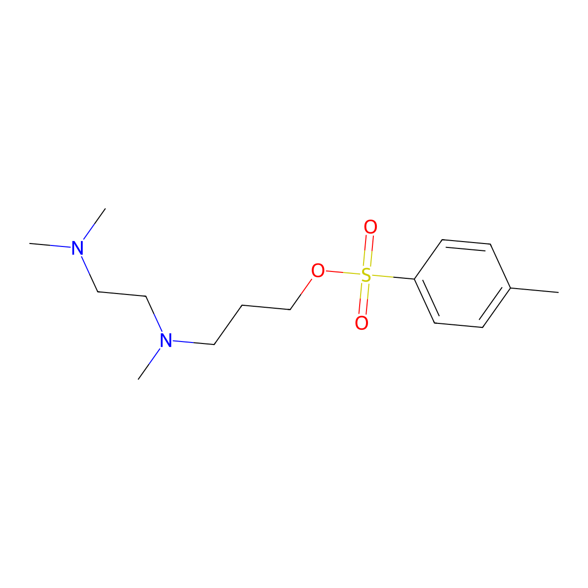3-{[2-(Dimethylamino)ethyl](methyl)amino}propyl 4-methylbenzene-1-sulfonate molecular structure, CAS 2757916-32-6