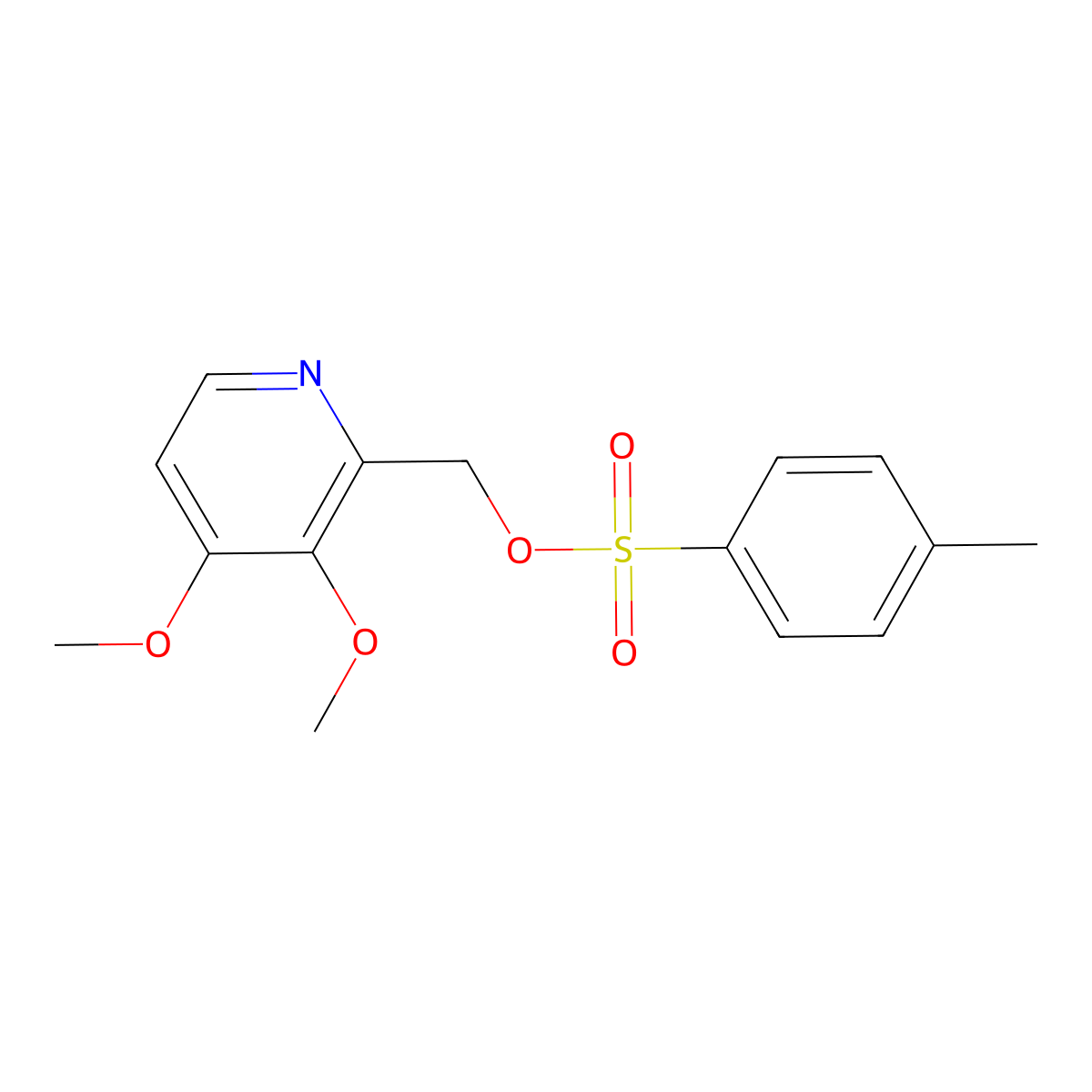 (3,4-Dimethoxypyridin-2-yl)methyl 4-methylbenzene-1-sulfonate molecular structure, CAS 2757916-37-1