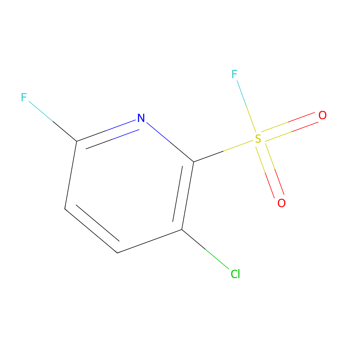 3-Chloro-6-fluoropyridine-2-sulfonyl fluoride molecular structure, CAS 2757916-44-0