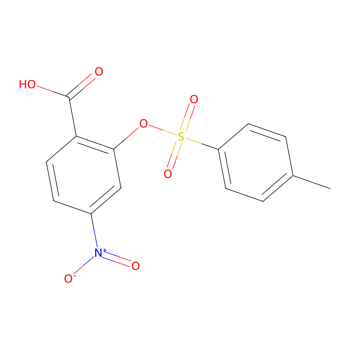 2-[(4-Methylbenzenesulfonyl)oxy]-4-nitrobenzoic acid molecular structure, CAS 2757916-60-0