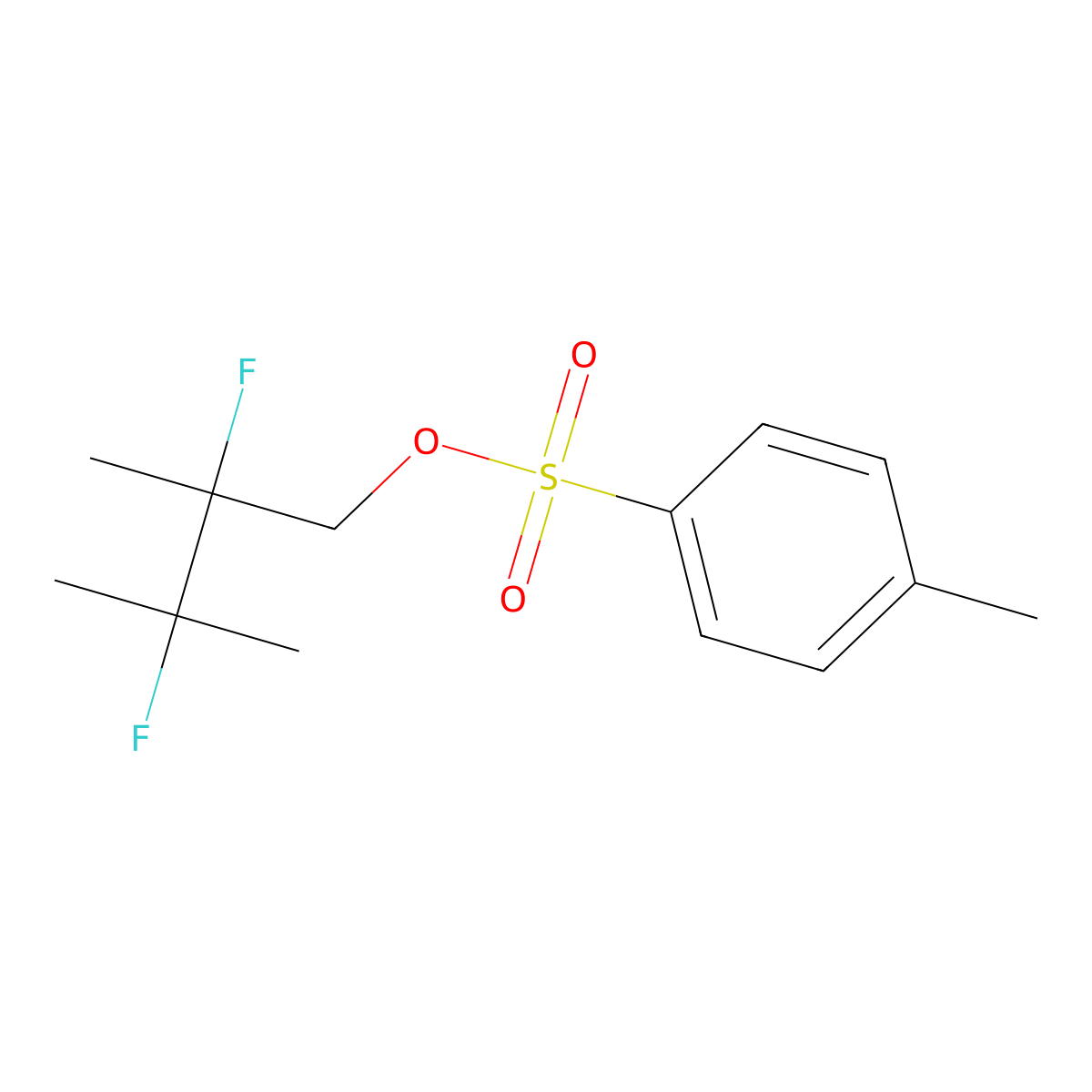 2,3-Difluoro-2,3-dimethylbutyl 4-methylbenzene-1-sulfonate molecular structure, CAS 2757916-64-4