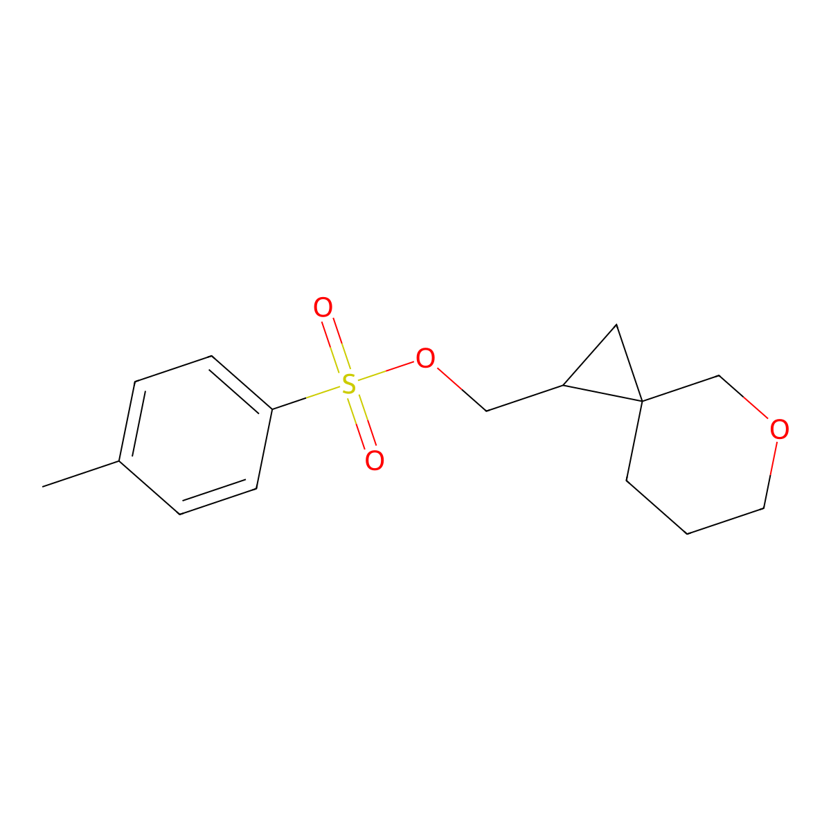 {5-Oxaspiro[2.5]octan-1-yl}methyl 4-methylbenzene-1-sulfonate molecular structure, CAS 2757916-71-3
