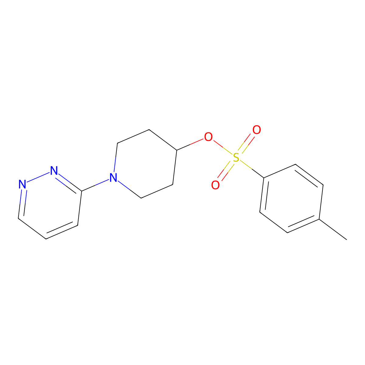 1-(Pyridazin-3-yl)piperidin-4-yl 4-methylbenzene-1-sulfonate molecular structure, CAS 2757916-77-9