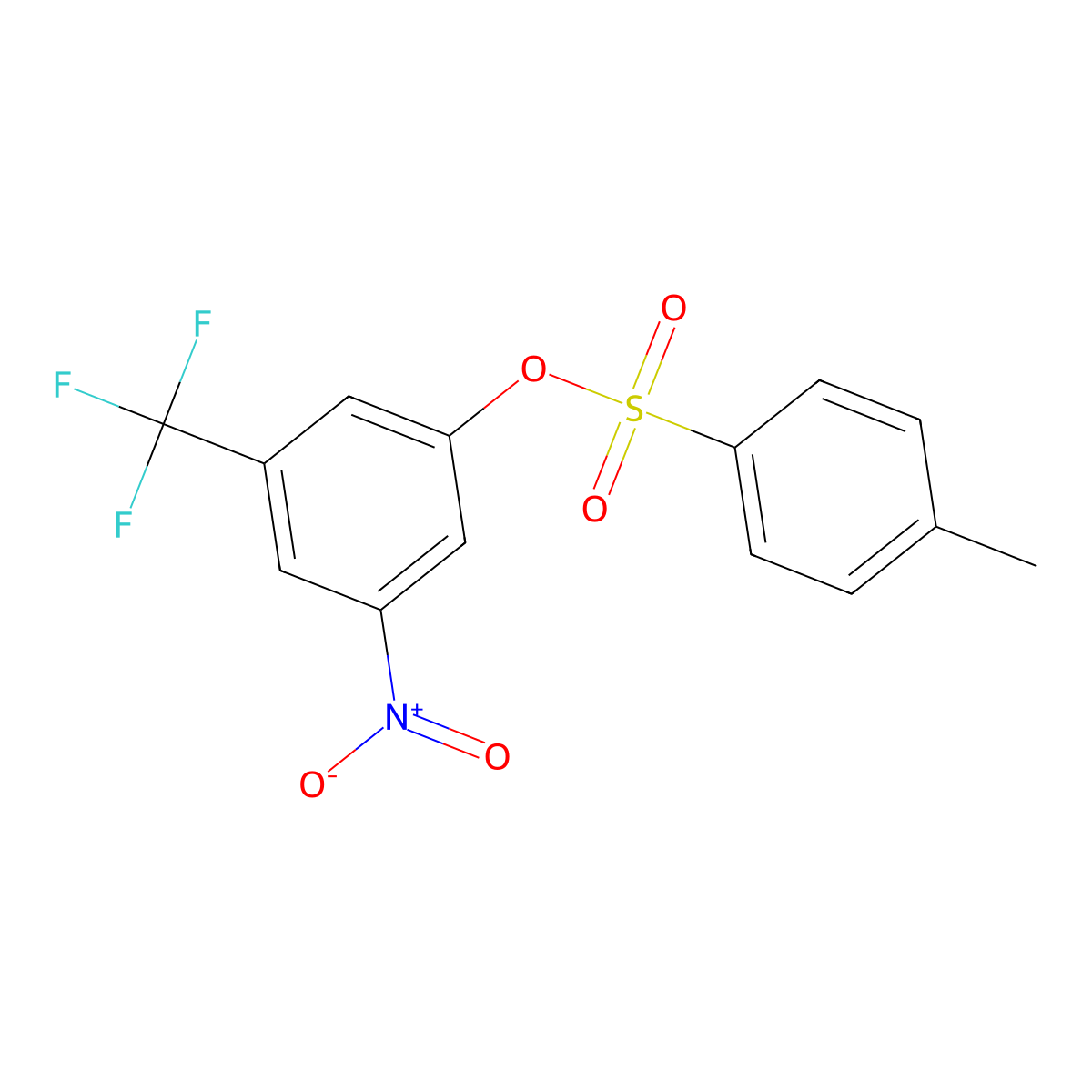 3-Nitro-5-(trifluoromethyl)phenyl 4-methylbenzene-1-sulfonate molecular structure, CAS 2757916-84-8