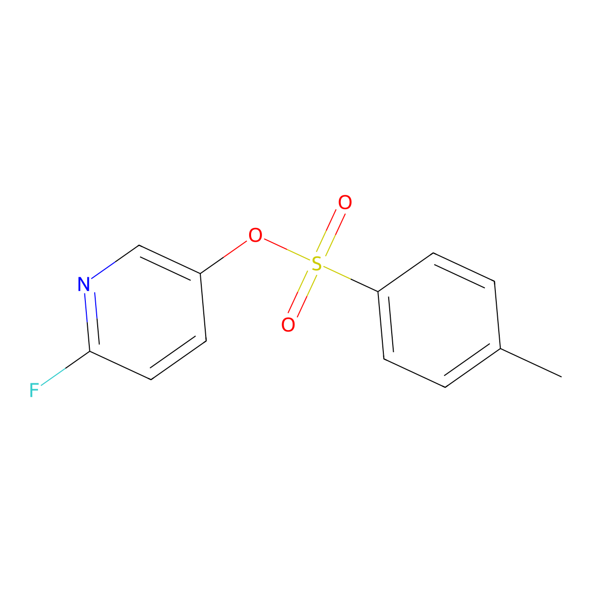 6-Fluoropyridin-3-yl 4-methylbenzene-1-sulfonate molecular structure, CAS 2757916-91-7