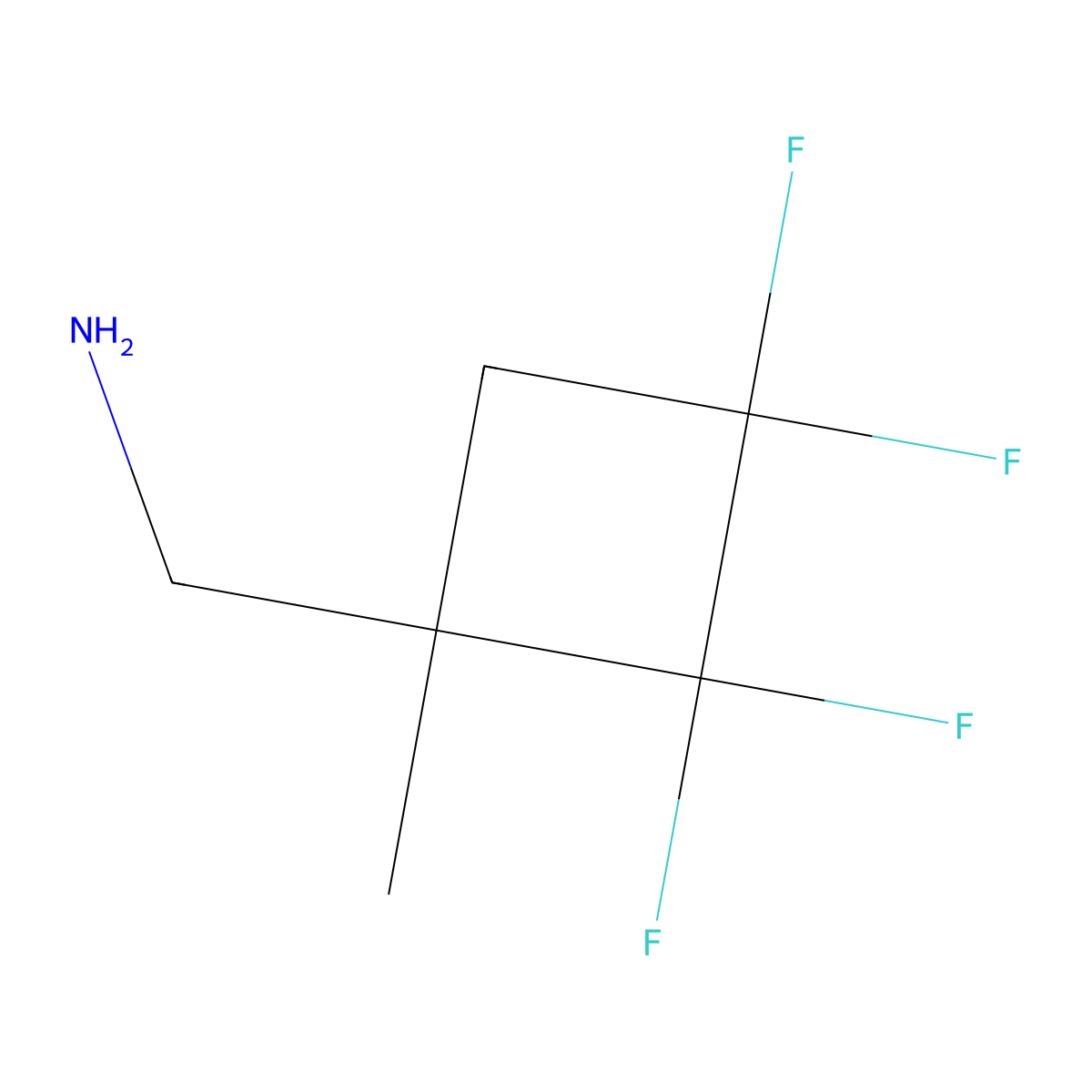 1-(2,2,3,3-Tetrafluoro-1-methylcyclobutyl)methanamine molecular structure, CAS 2757916-92-8