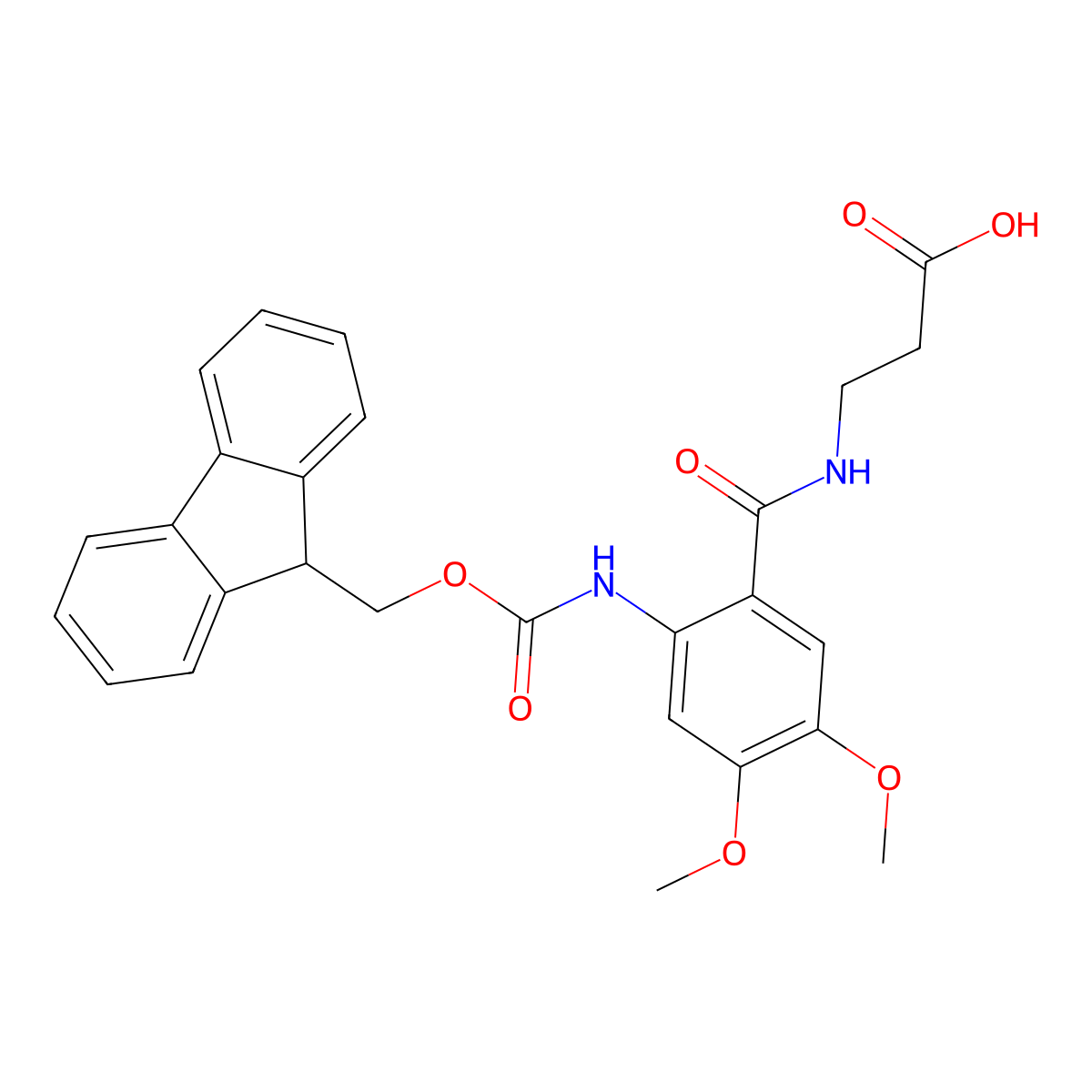 3-{[2-({[(9H-fluoren-9-yl)methoxy]carbonyl}amino)-4,5-dimethoxyphenyl]formamido}propanoic acid molecular structure, CAS 2757916-97-3