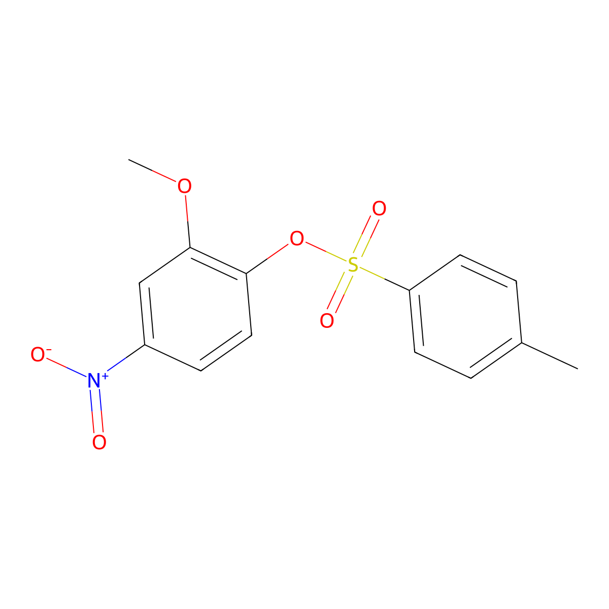 2-Methoxy-4-nitrophenyl 4-methylbenzene-1-sulfonate molecular structure, CAS 2757917-00-1