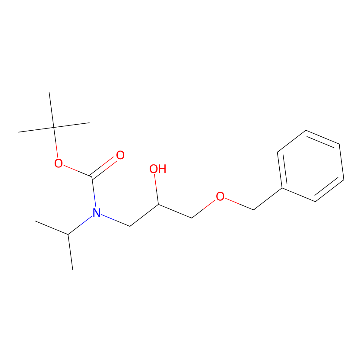 tert-butyl N-[3-(benzyloxy)-2-hydroxypropyl]-N-(propan-2-yl)carbamate molecular structure, CAS 2757917-06-7