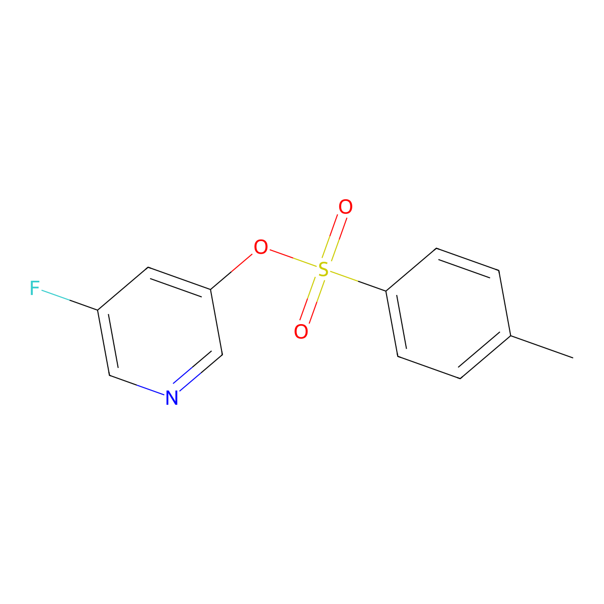 5-Fluoropyridin-3-yl 4-methylbenzene-1-sulfonate molecular structure, CAS 2757917-08-9