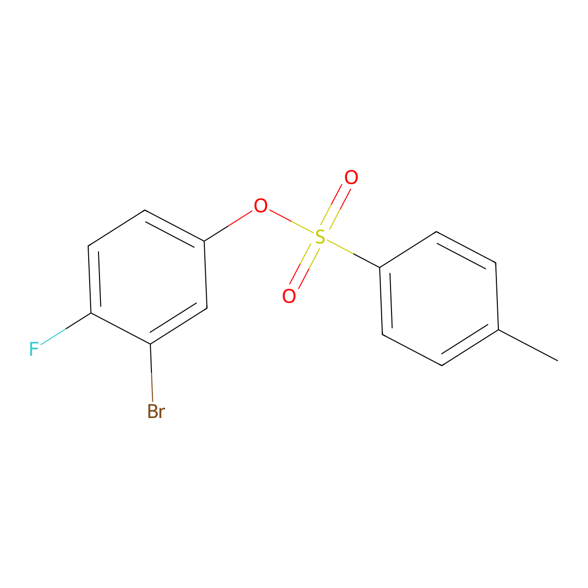3-Bromo-4-fluorophenyl 4-methylbenzene-1-sulfonate molecular structure, CAS 2757917-13-6