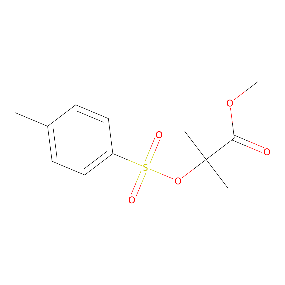 Methyl 2-methyl-2-[(4-methylbenzenesulfonyl)oxy]propanoate molecular structure, CAS 2757917-27-2