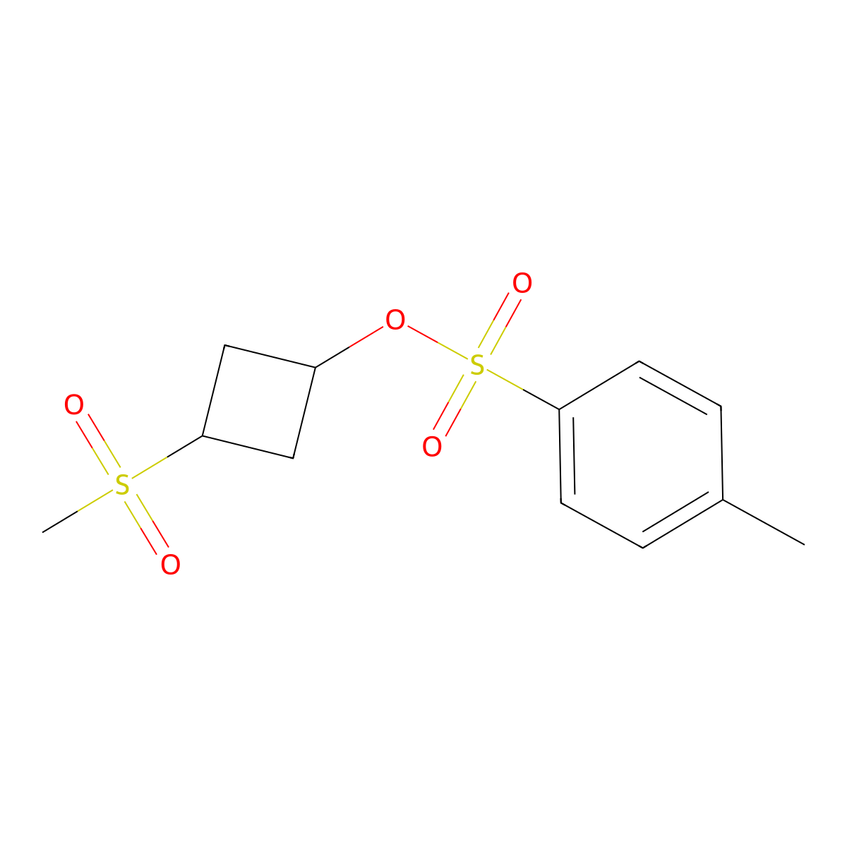 3-Methanesulfonylcyclobutyl 4-methylbenzene-1-sulfonate molecular structure, CAS 2757917-34-1