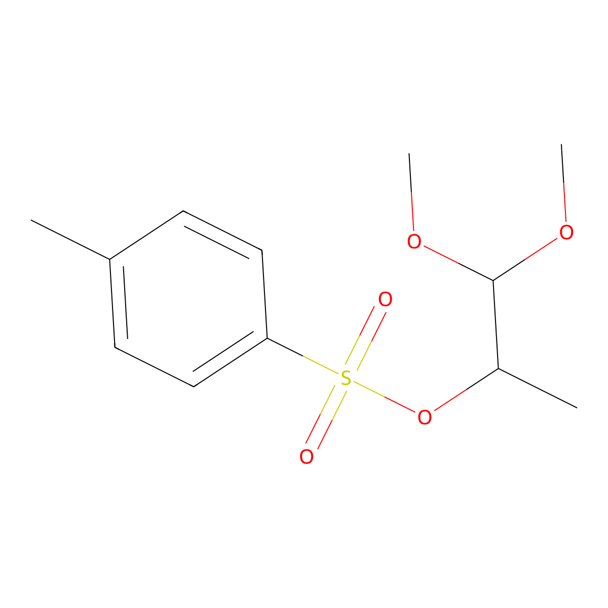 1,1-Dimethoxypropan-2-yl 4-methylbenzene-1-sulfonate molecular structure, CAS 2757917-40-9